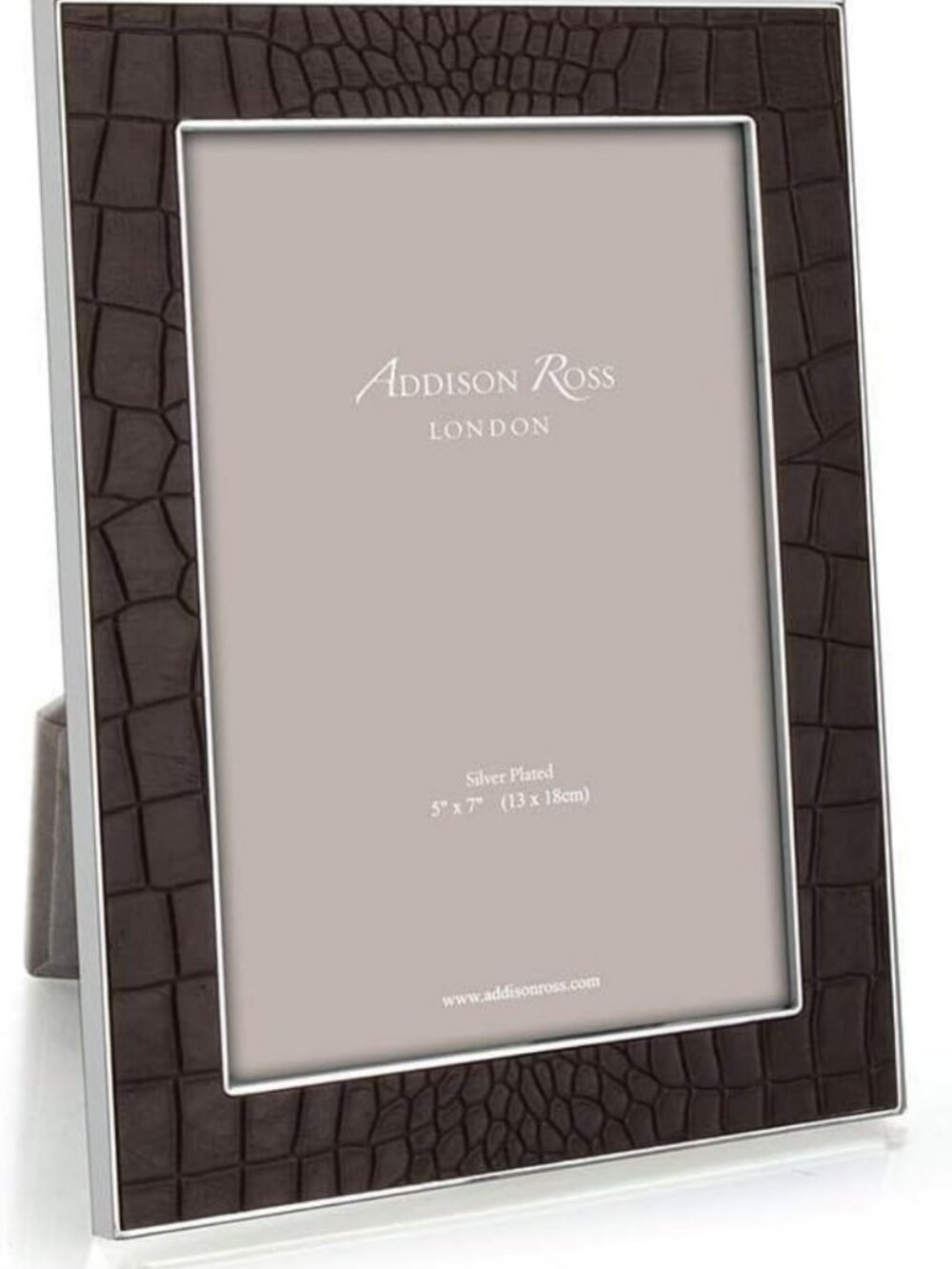 Elegant Chocolate Crocodile Photo Frame, 4"x6", Gift Boxed, Perfect for Gifting